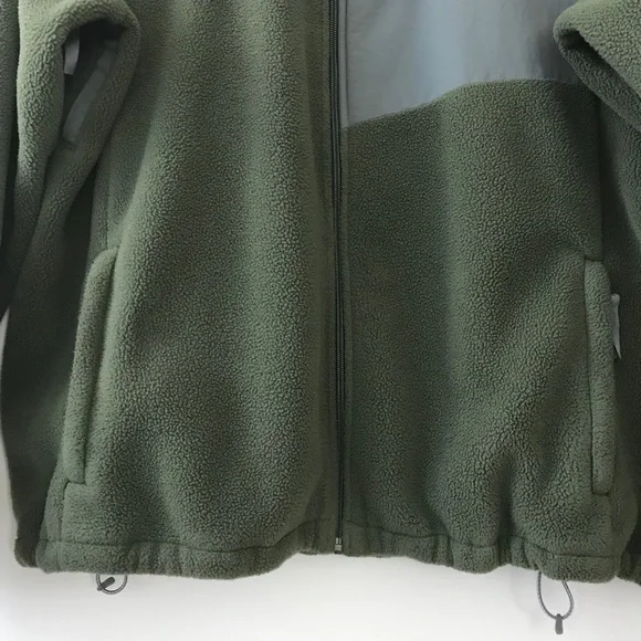 Lands End Green & Gray Zip Up Fleece Jacket - Picture 8 of 16